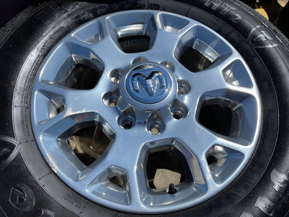 18" Ram 2500 3500 Laramie Power Wagon OEM wheels rims 2693 tires FIRESTONE H/T2 Texas Truck Tire