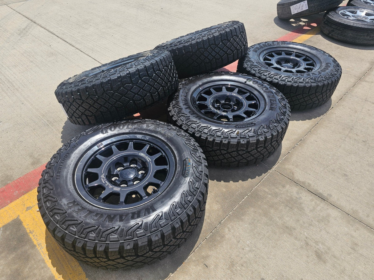 18" AEV SALTA GMC Sierra AT4X Chevy Silverado OEM rims wheels GOODYEAR Texas Truck Tire