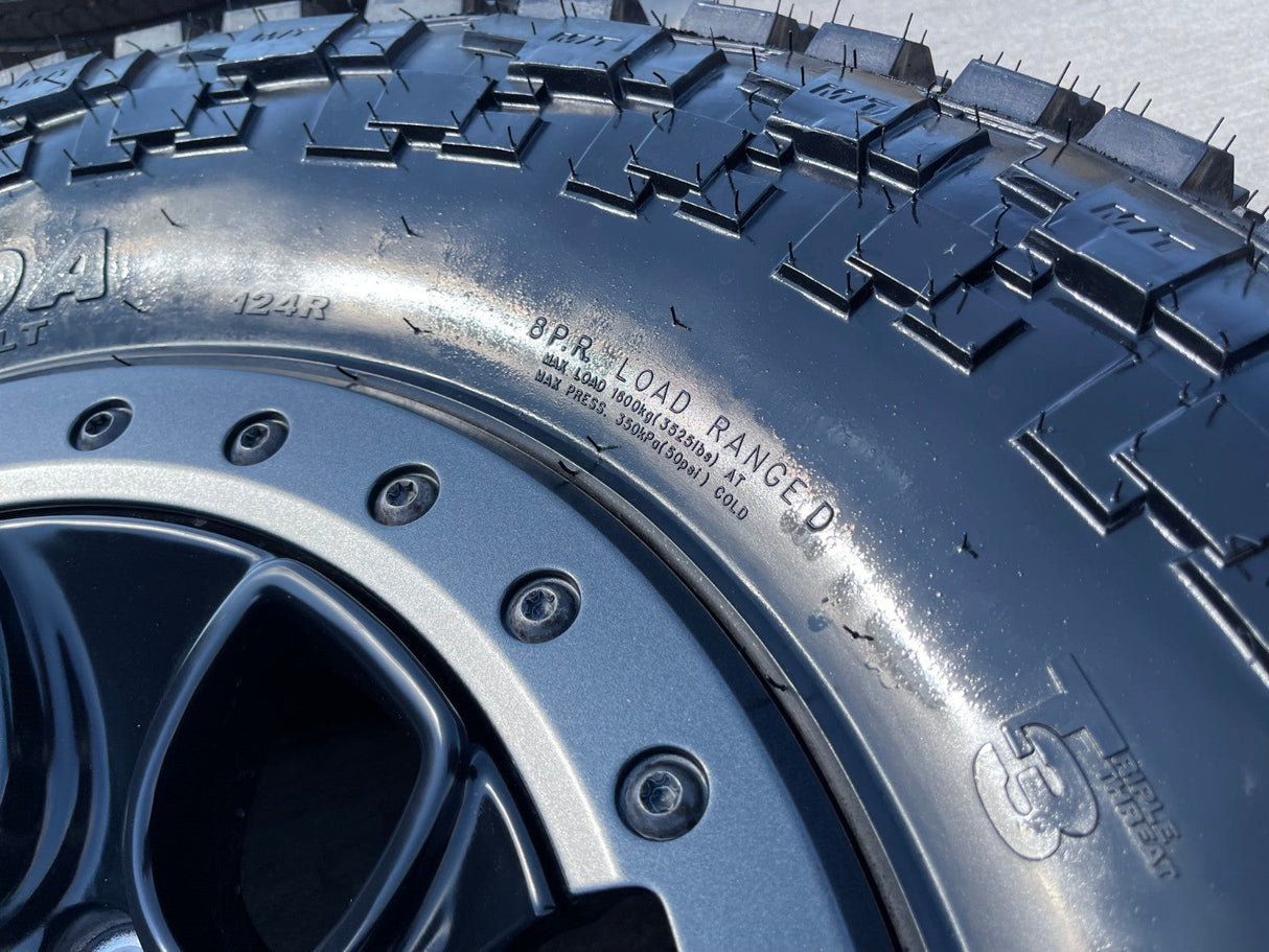 17" Ford F-150 Raptor OEM BEADLOCK rims wheels 10459 95210 M/T2 37" tires NEW Texas Truck Tire