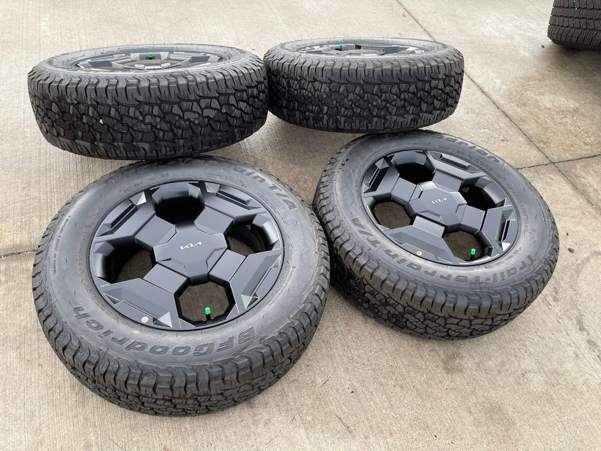 17" Kia Sorento X-PRO OEM wheels rims tires Telluride Sedona 2025 2026 NEW BFG Texas Truck Tire