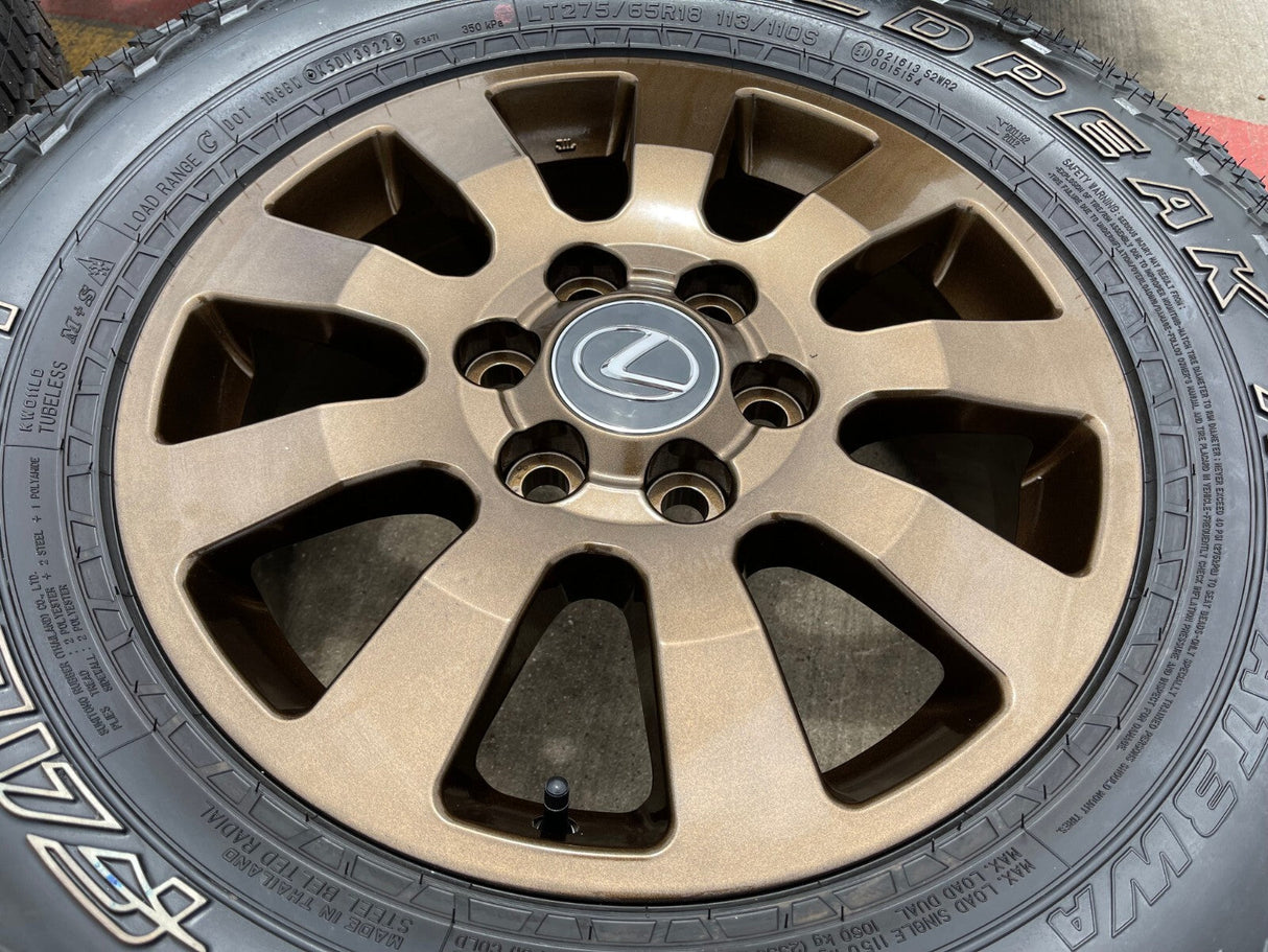 18" Toyota Land Cruiser OEM TRD wheels rims 95952 Tundra Sequoia BRONZE Texas Truck Tire