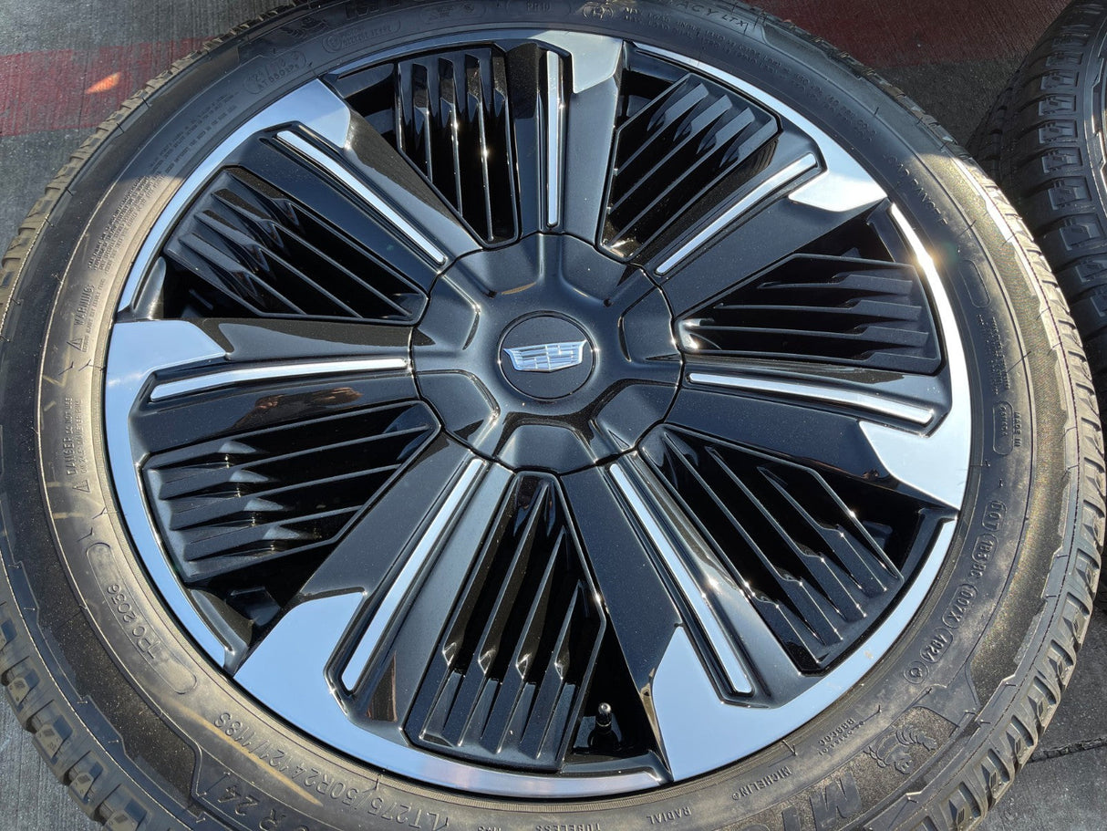 24" Cadillac Escalade IQ DEEP SPACE EV OEM wheels rims Hummer 2500 2025 2026 NEW Texas Truck Tire
