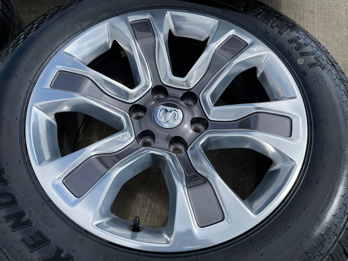 20" Dodge Ram 1500 OEM Laramie Long Horn 2678 2682 wheels rims KENDA H/T 4S NEW Texas Truck Tire