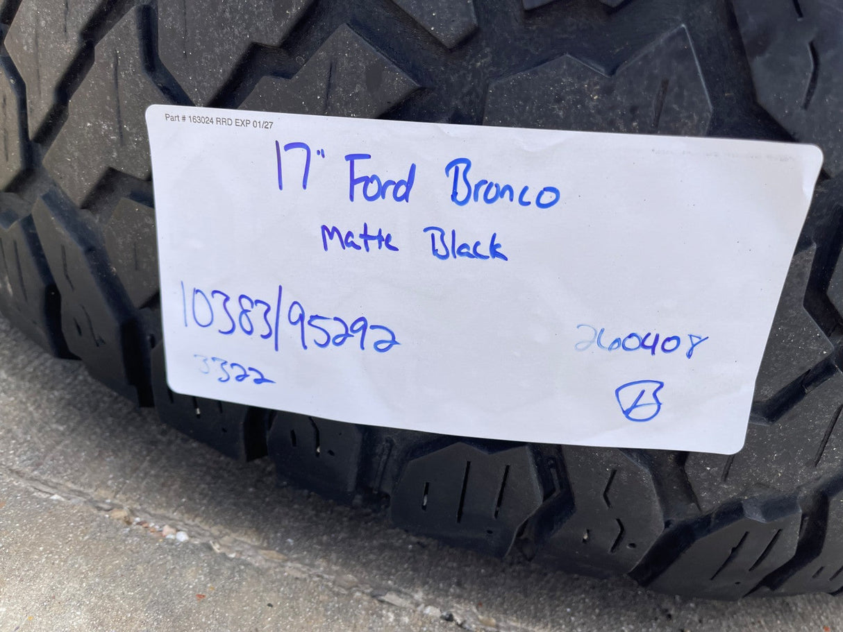 17" Ford Bronco wheels rims 95292 10383 SASQUATCH Ranger tires KENDA 37" Texas Truck Tire