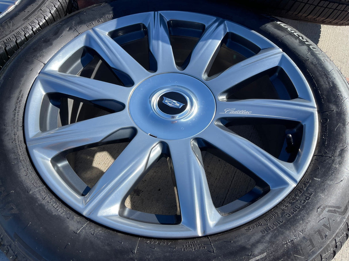 22" Cadillac Escalade Platinum OEM ORIGINAL 95078 wheels rims BRIDGESTONE NEW Texas Truck Tire