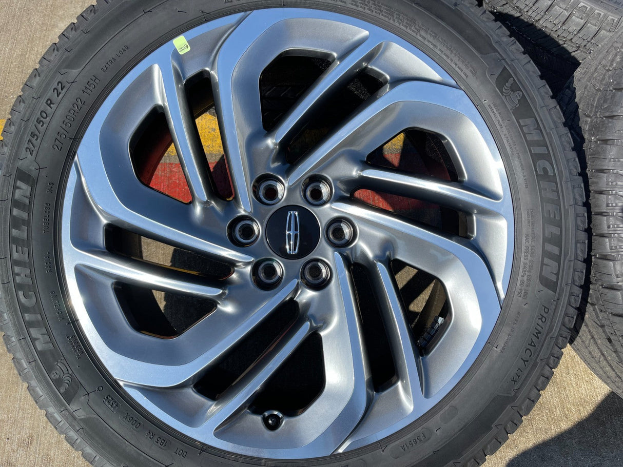 22" Lincoln Navigator OEM 94225 rims wheels BLACK LABEL 2025 2026 MICHELIN NEW Texas Truck Tire