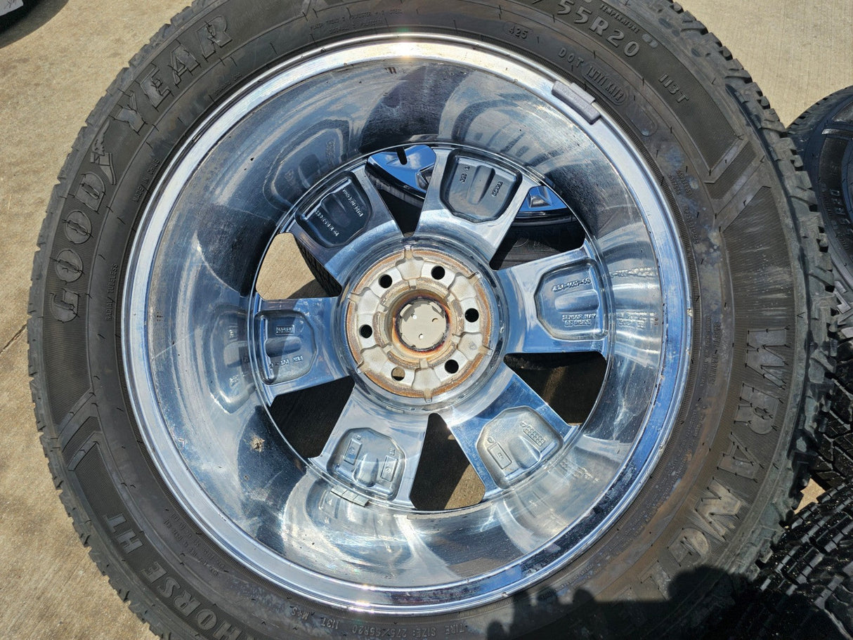 20" Ford F-150 Expedition OEM Lariat rims wheels 10171 tires CHROME NICE SET Texas Truck Tire