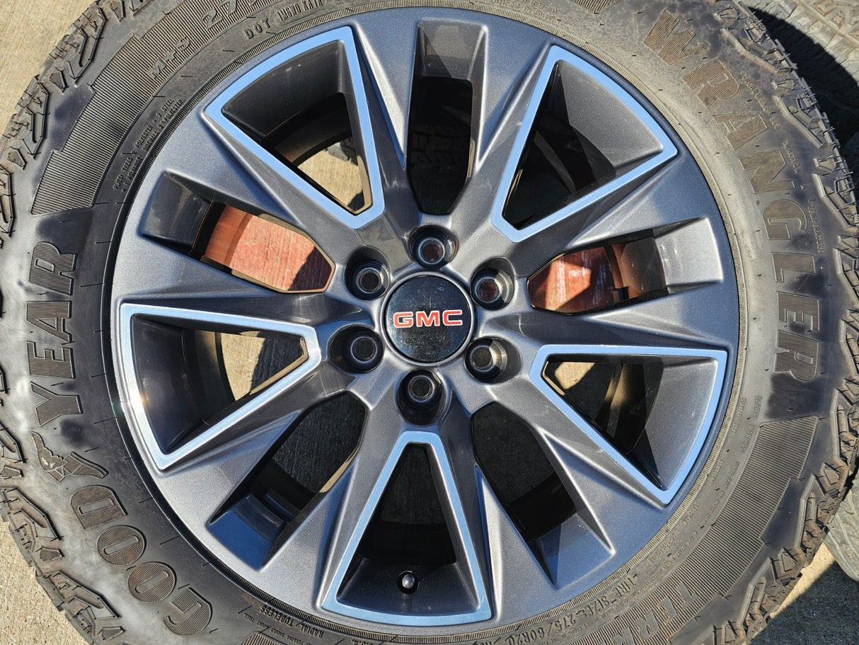 20" Chevy Tahoe Silverado OEM 5919 wheels rims GMC Yukon tires GOODYEAR Texas Truck Tire