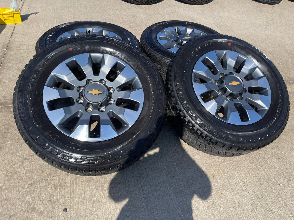 20" GMC Sierra Chevy Silverado 2500 3500 OEM 5960 5947 wheels rims BRIDGESTONE Texas Truck Tire