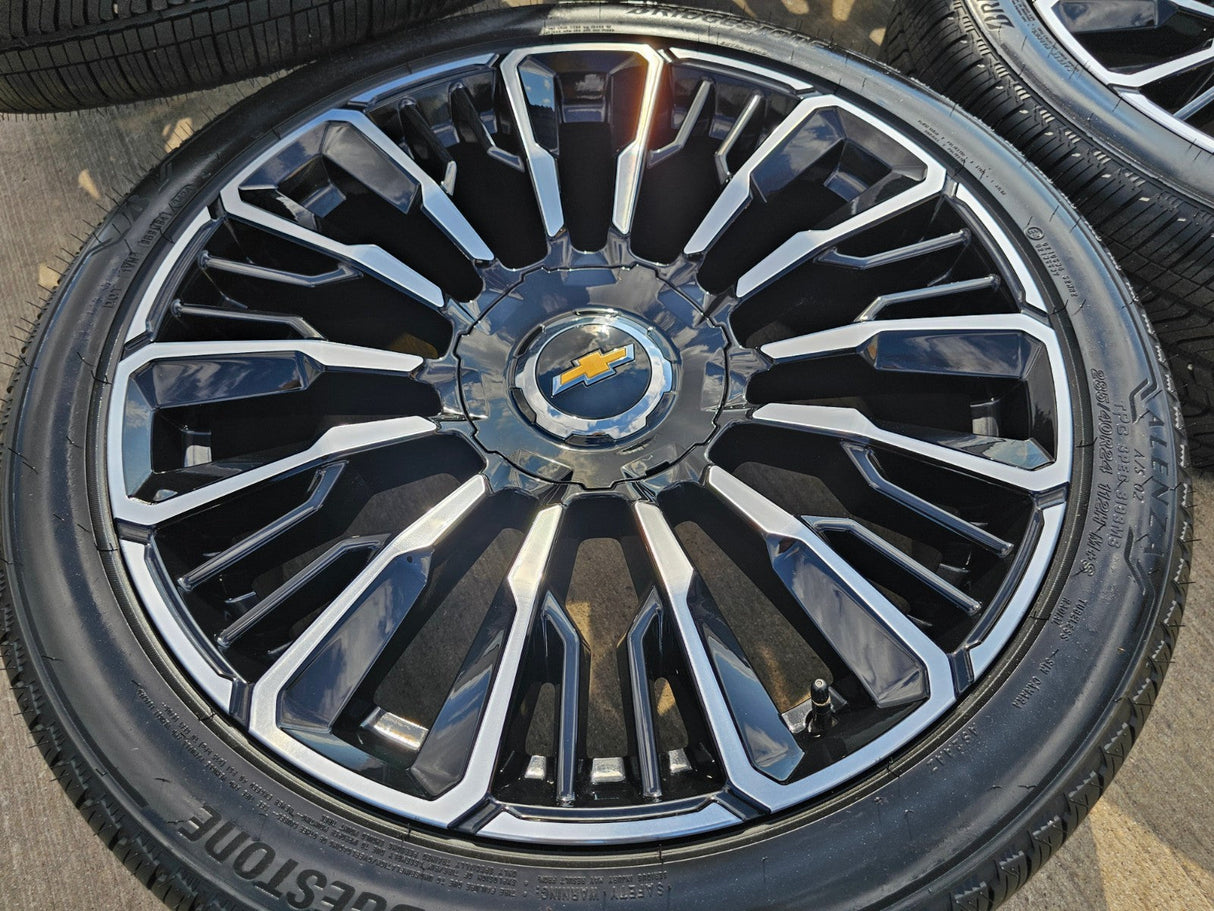 24" Chevy Tahoe Suburban Silverado OEM High Country wheels rims 2025 2026 NEW Texas Truck Tire