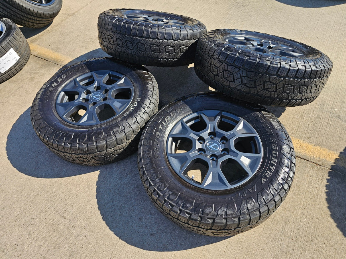 18" Lexus GX550 OEM wheels rims Toyota Land Cruiser Tundra Sequoia TOYO A/T3 Texas Truck Tire