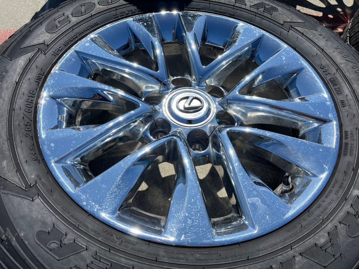 18" Lexus GX460 GX470 Tacoma 4Runner OEM CHROME wheels rims 74297 tires Texas Truck Tire