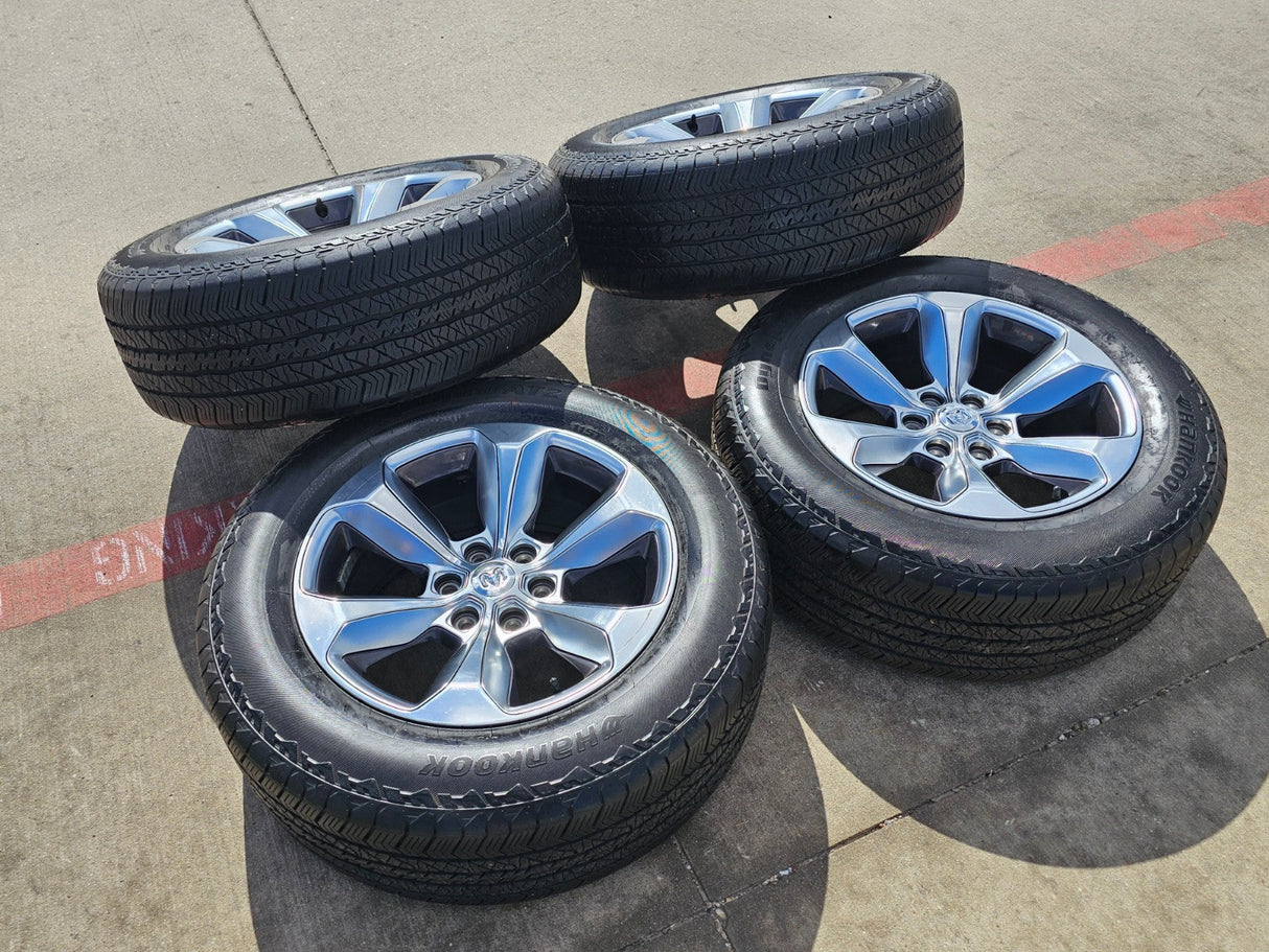 20" Dodge Ram 1500 OEM Laramie wheels rims 2681 tires HANKOOK DYNAPRO A/T2 Texas Truck Tire