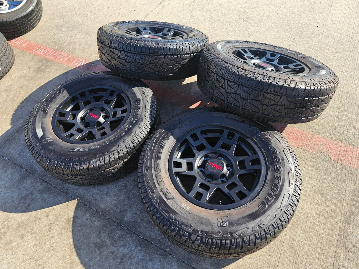 17" Toyota Tacoma 4Runner OEM wheels rims black 75167 TRD FJ DUELER A/T NEW Texas Truck Tire