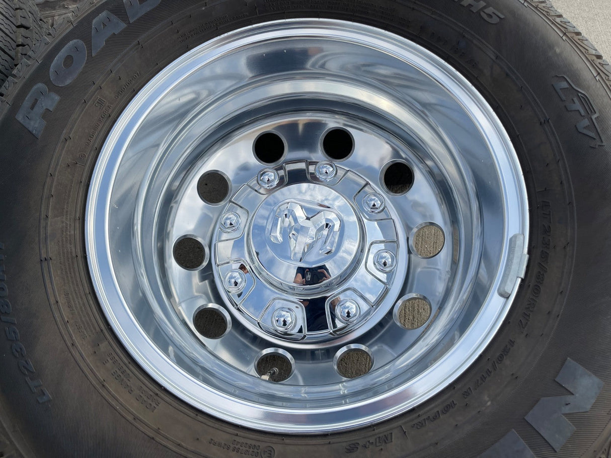 17" Dodge Ram 3500 Dually Laramie 8x200 wheels rims 2701 2702 OEM NEXEN Texas Truck Tire