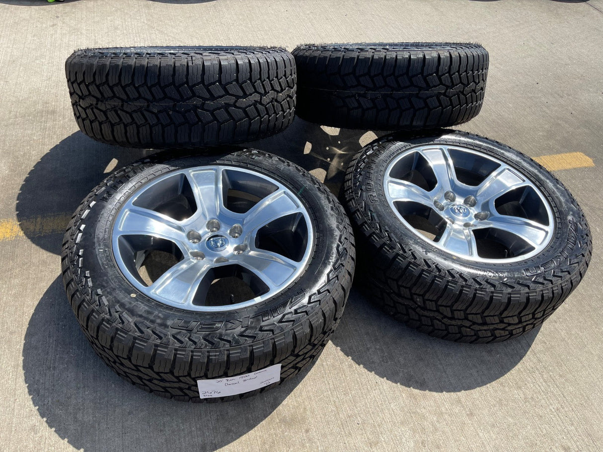 20" Dodge Ram 1500 OEM LIMITED 2676 2723 wheels rims 2025 2026 FALKEN A/T NEW Texas Truck Tire