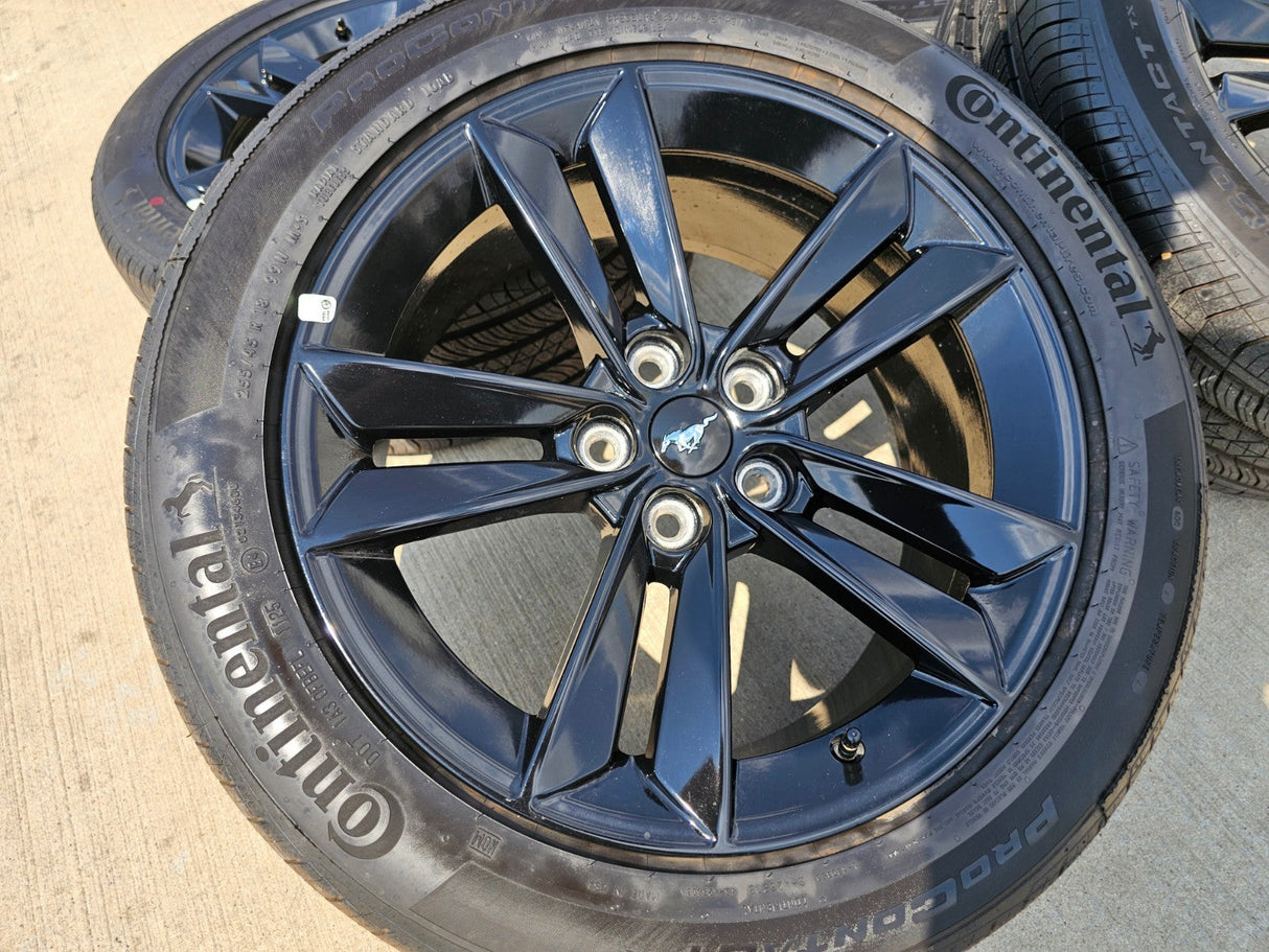 18" Ford Mustang GT OEM BLACK wheels rims PR3C-1007-BA tires 2024 2025 2026 NEW Texas Truck Tire
