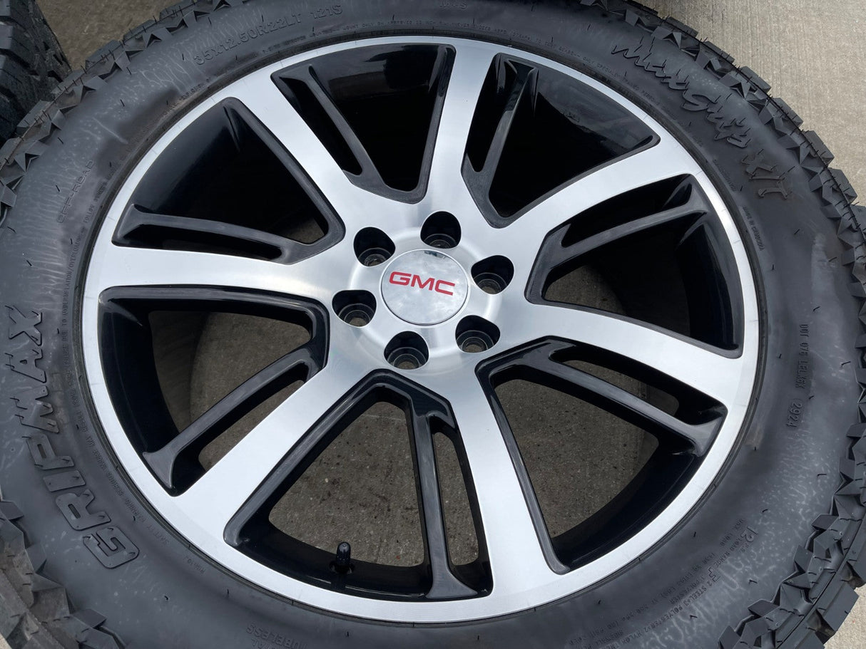 22" Cadillac Escalade Platinum OEM 4738 wheels rims tires 35" Texas Truck Tire