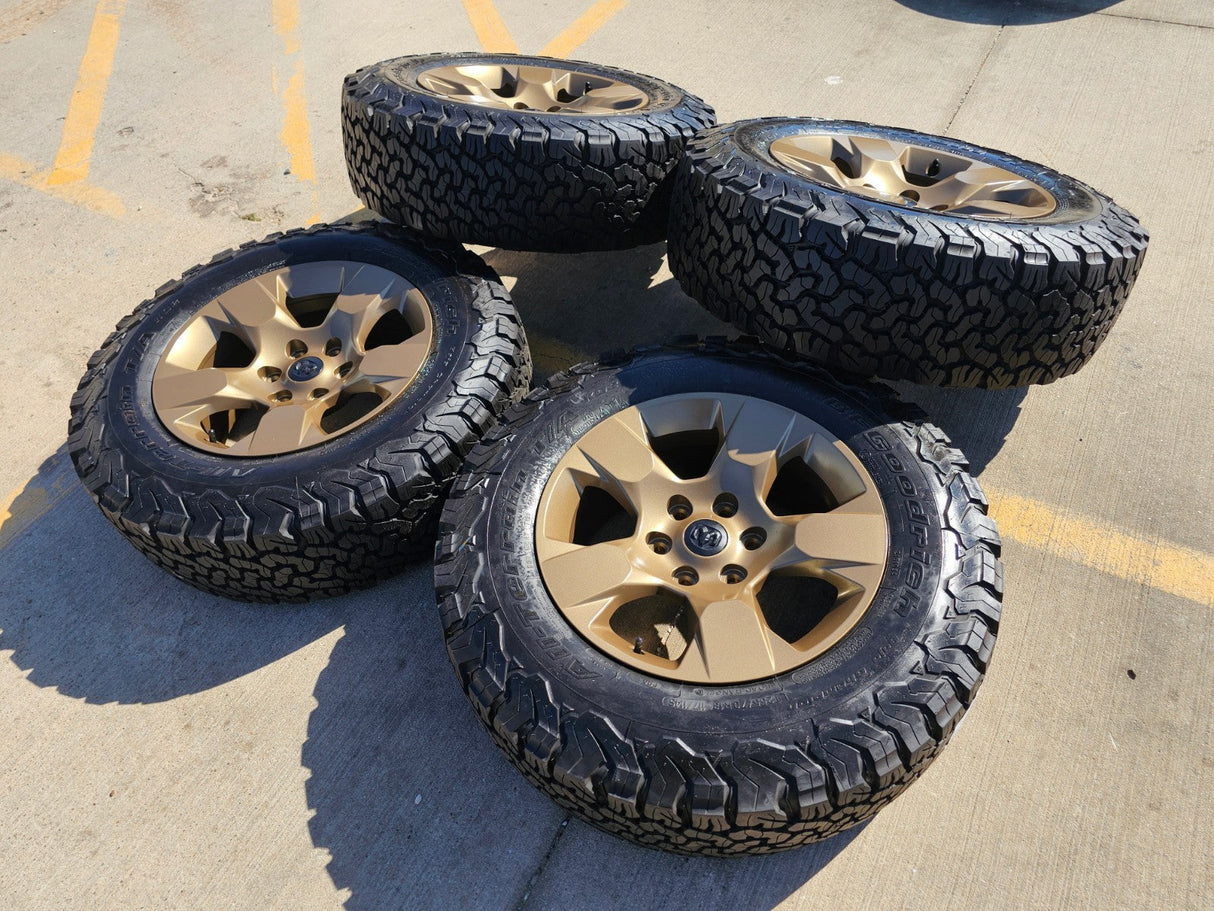 18" Ram 1500 OEM wheels rims Bronze 2669 Jeep Wagoneer 2025 2026 NEW BFG KO2 Texas Truck Tire