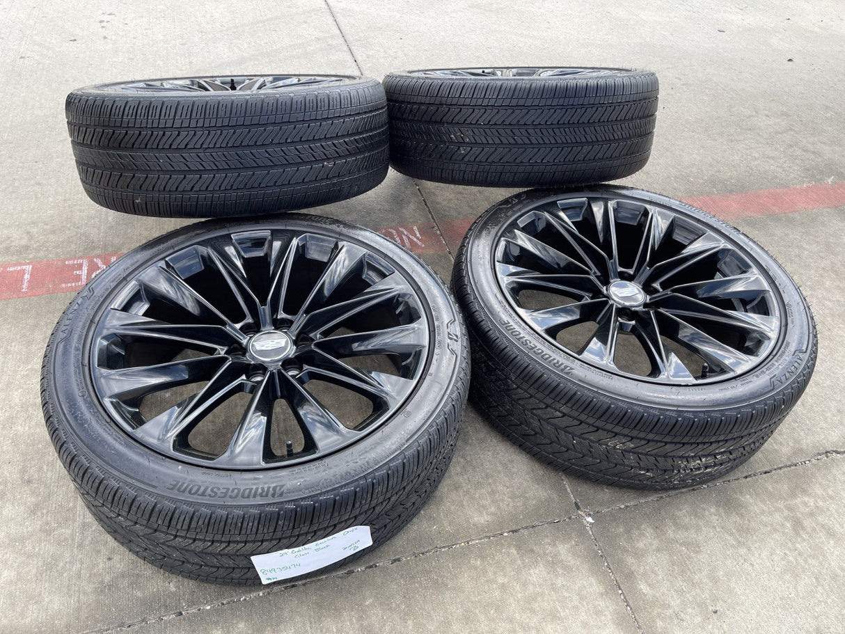 24" Cadillac Escalade V OEM ONYX wheels rims 2023 2024 2025 2026 BRIDGESTONE Texas Truck Tire