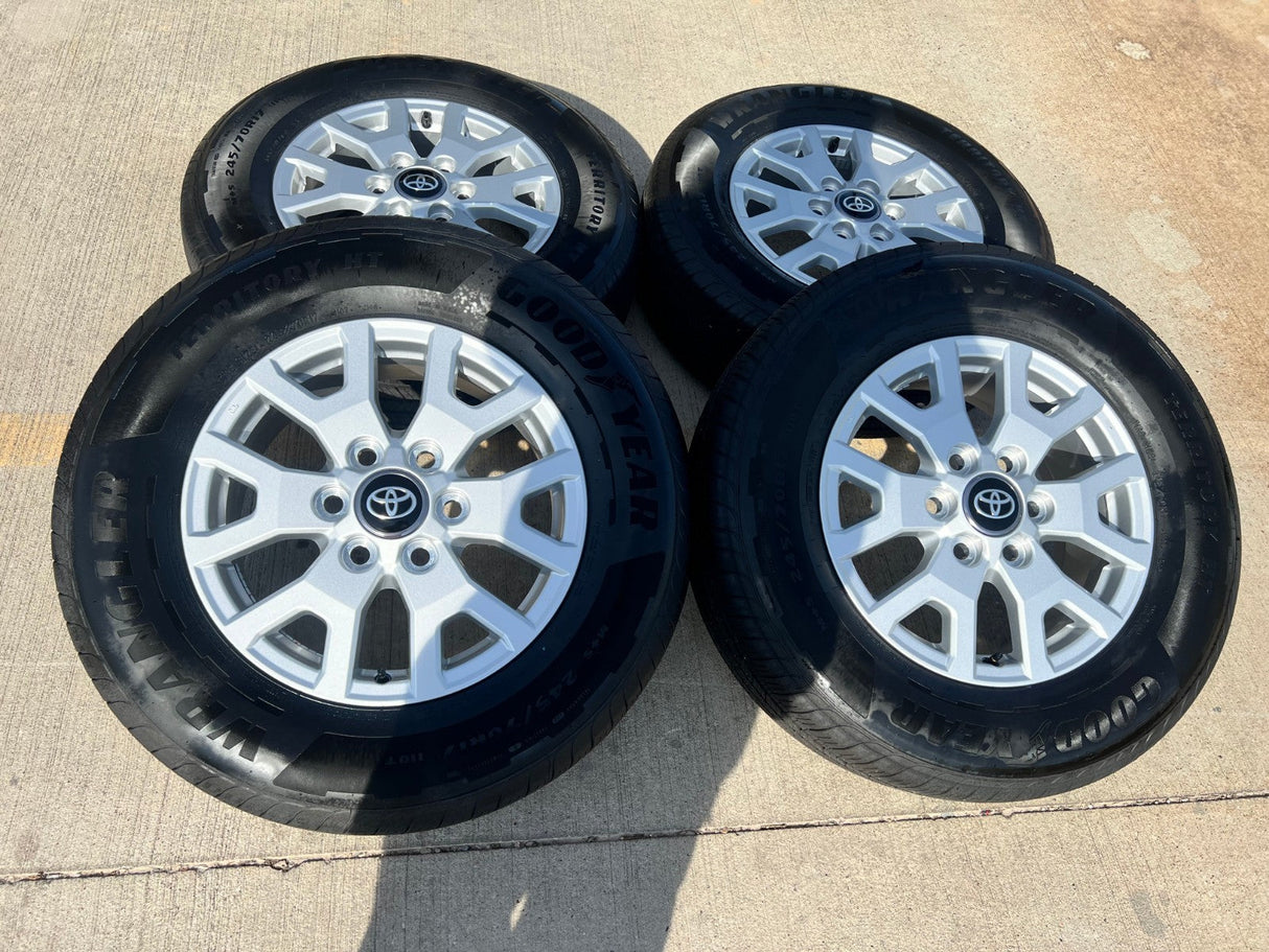 17" Toyota Tacoma 4Runner TRD OEM 94254 10637 wheels rims 2025 2026 GOODYEAR NEW Texas Truck Tire