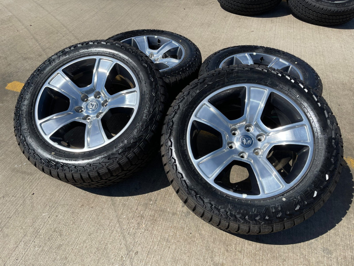 20" Dodge Ram 1500 OEM LIMITED 2676 2723 wheels rims 2025 2026 FALKEN A/T NEW Texas Truck Tire