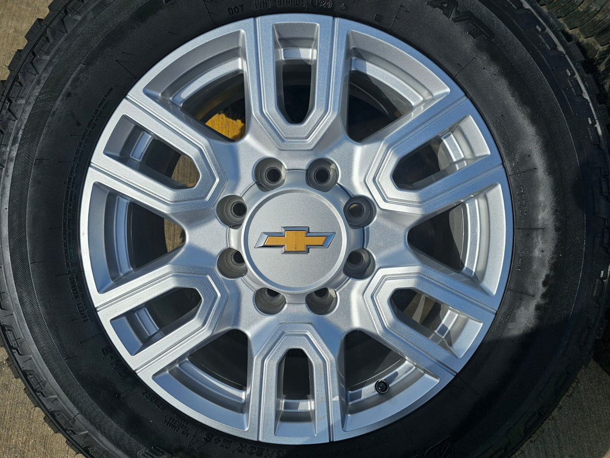 20" GMC Sierra AT4 2500 3500 OEM wheels rims 5950 Silverado BRIDGESTONE DUELER Texas Truck Tire