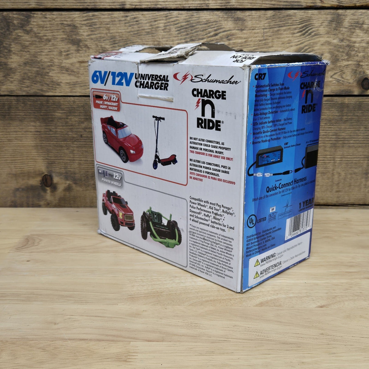 Universal 6/12V Battery Charger for Ride-On Vehicles and Toys