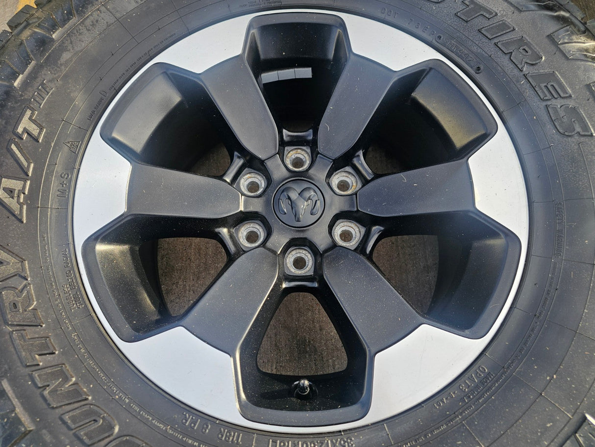 18" Dodge Ram 1500 Rebel Black OEM 2671 wheels rims TOYO A/T3 35" Texas Truck Tire