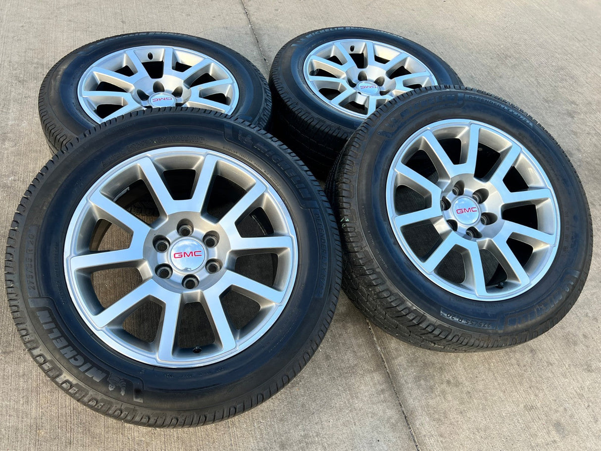 20" GMC Sierra Yukon DENALI OEM wheels rims 5699 5644 MICHELIN DEFENDER LTX M/S2 Texas Truck Tire