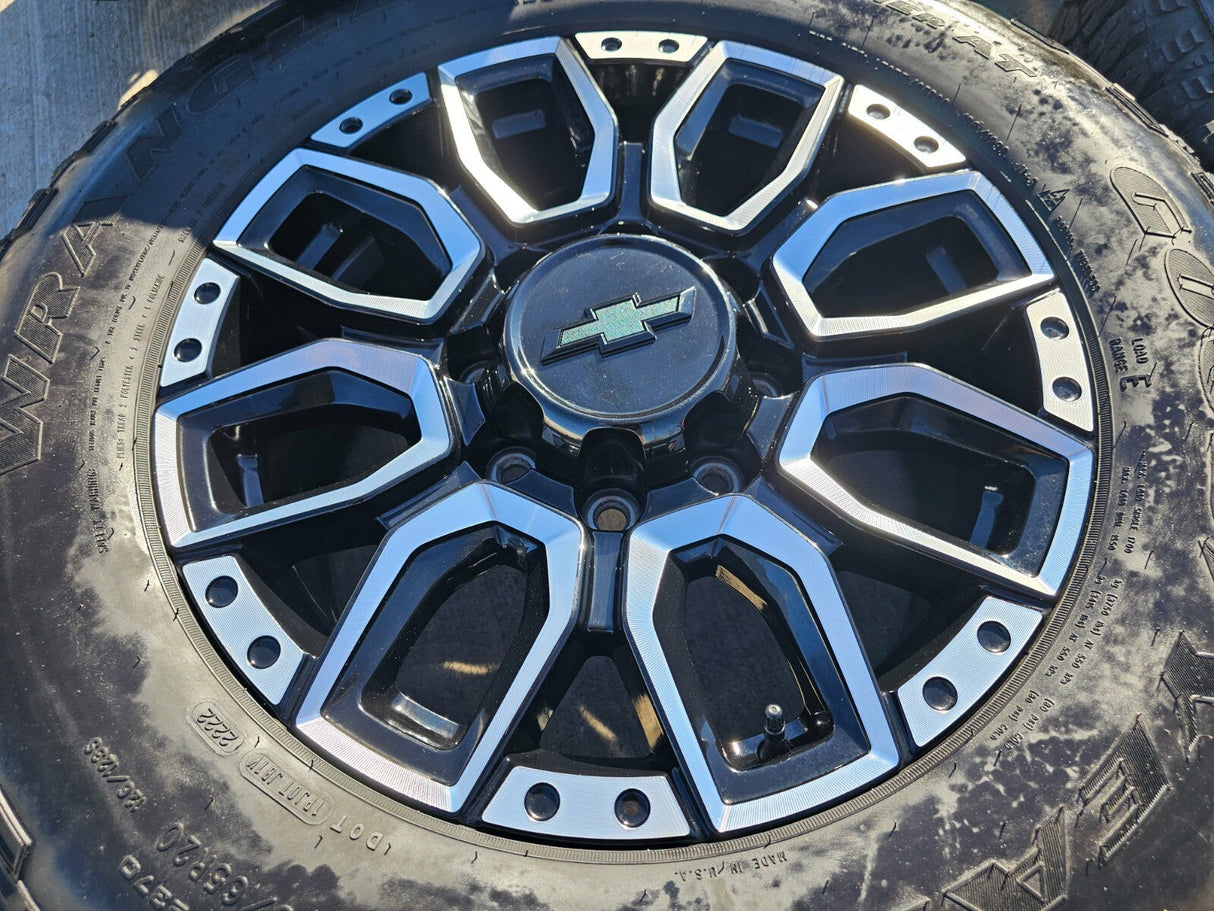 20" Chevy Silverado High Country 2500 3500 OEM Black wheels rims 2023 2024 2025 Texas Truck Tire