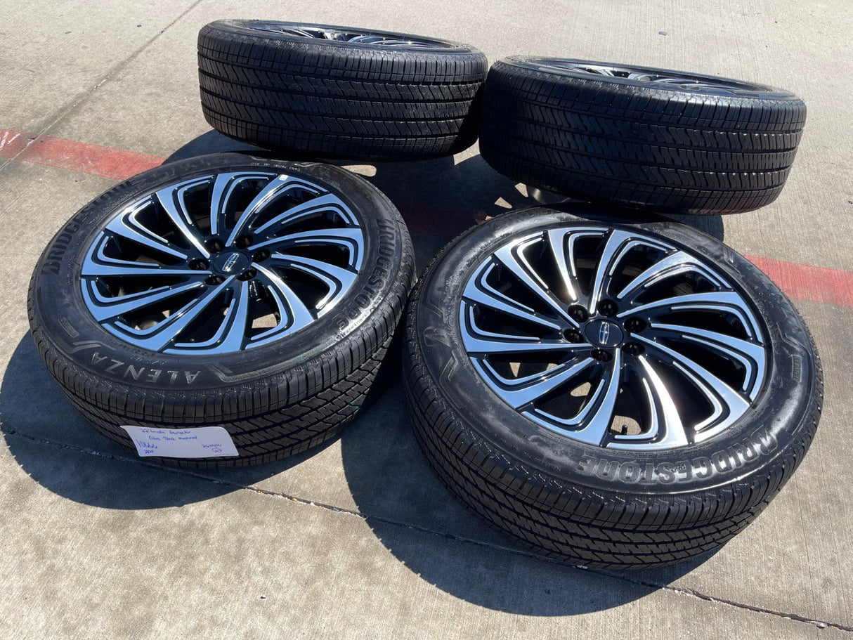 22" Lincoln Navigator OEM 10666 rims wheels BLACK LABEL 2026 BRIDGESTONE NEW Texas Truck Tire