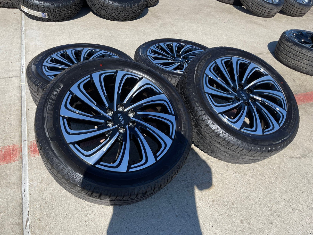 22" Lincoln Navigator OEM 10666 rims wheels BLACK LABEL 2025 2026 MICHELIN NEW Texas Truck Tire