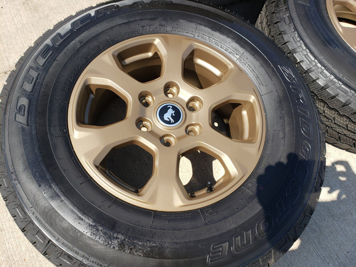 17" Ford Bronco HERITAGE wheels rims BRONZE tires 10384 OEM NEW Texas Truck Tire