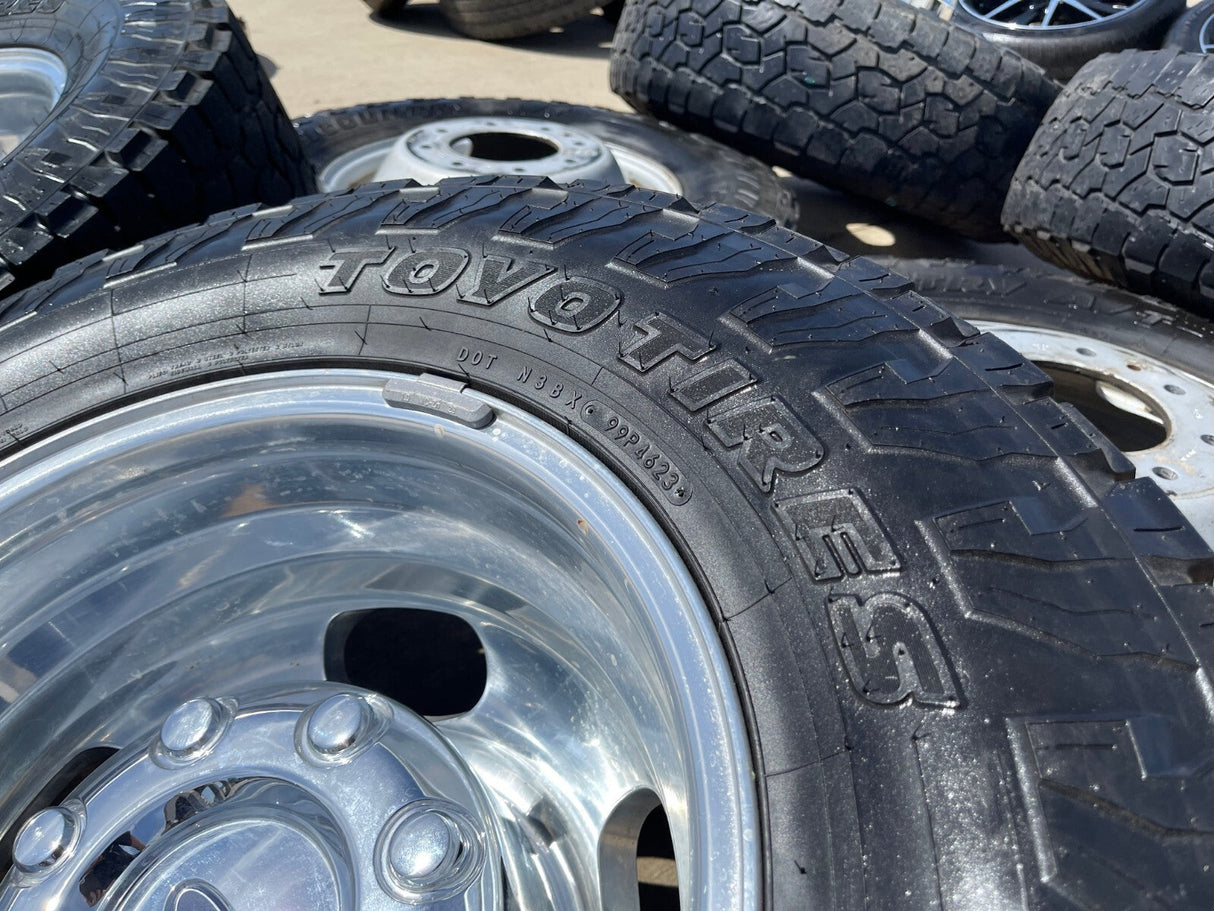 17" Ford F-350 Dually OEM 10477 10478 rims wheels 2023 2024 2025 TOYO A/T3 Texas Truck Tire
