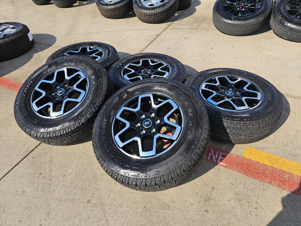 18" Ford Bronco wheels rims black 10389 Ranger tires 2023 2024 2025 2026 NEW A/T Texas Truck Tire