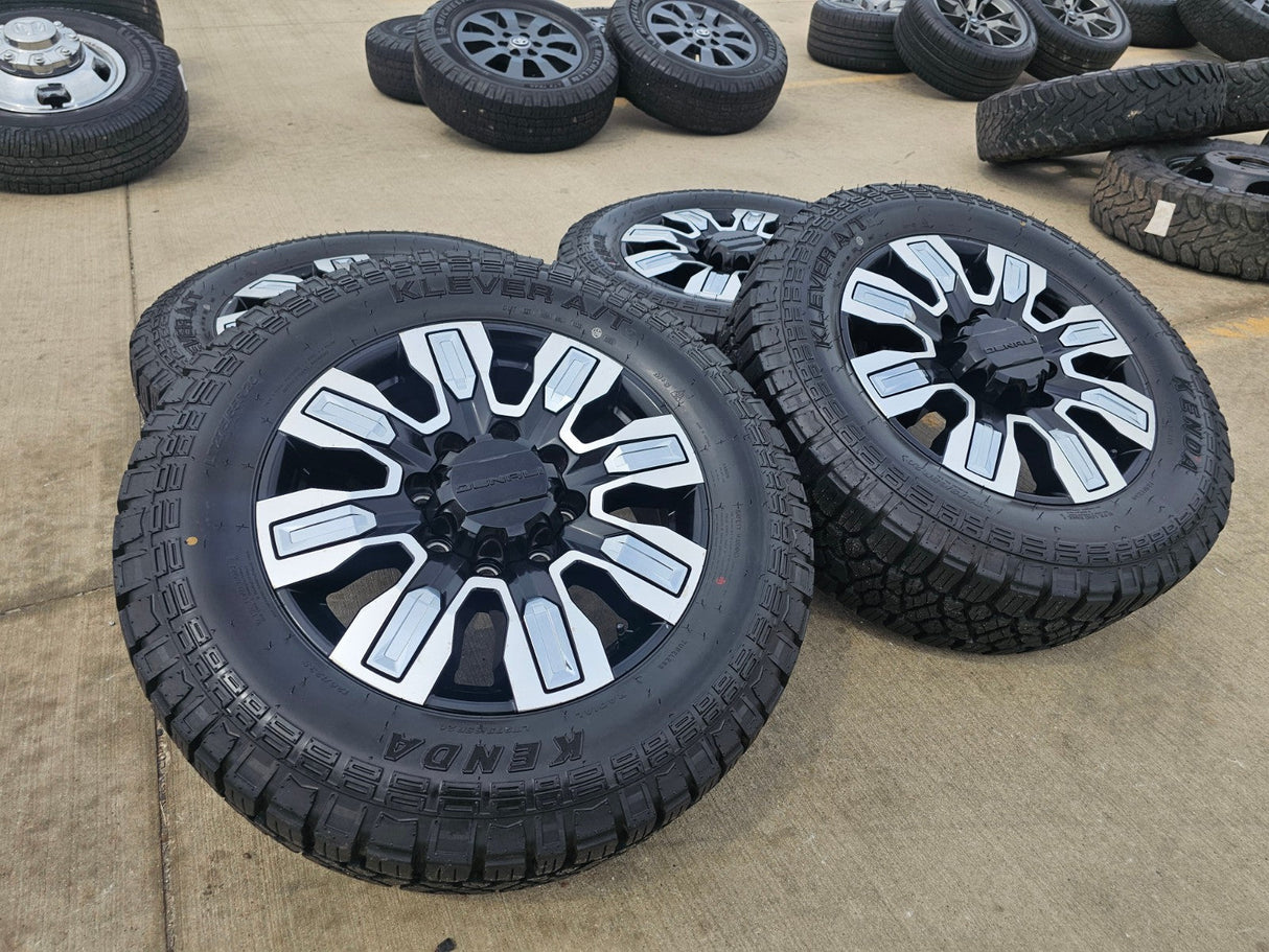 20" GMC Sierra DENALI 2500 3500 OEM wheels rims 5958 14138 Chevy KENDA A/T2 Texas Truck Tire