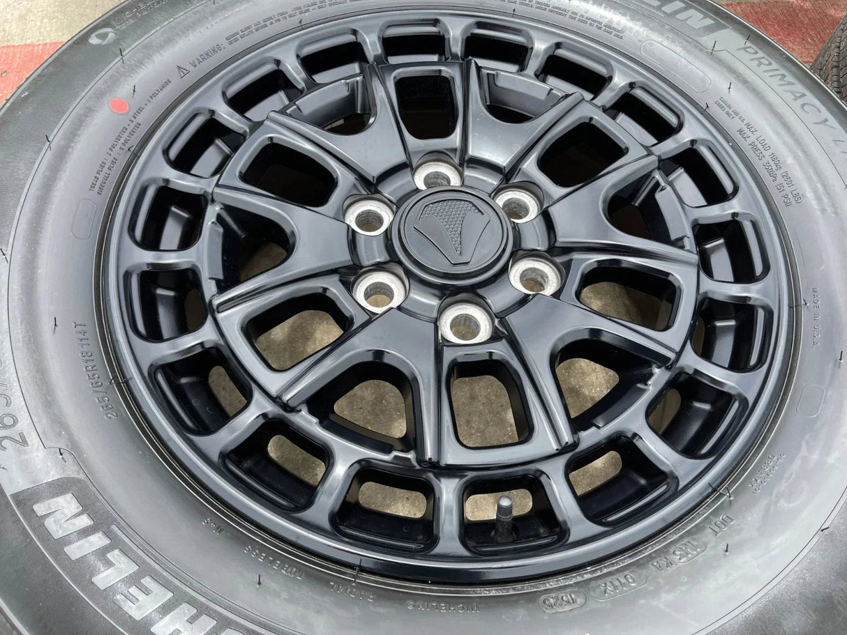 18" Toyota Tundra TSS T FORCE TRD OEM black wheels rims Sequoia 2025 2026 NEW Texas Truck Tire