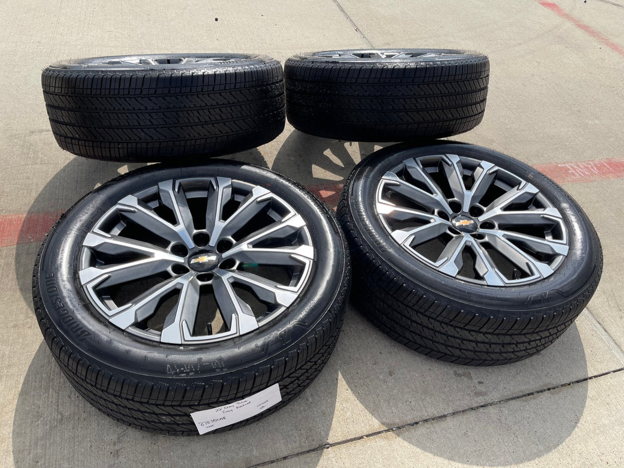 22" Chevy Tahoe Silverado Suburban OEM wheels rims 2022 2023 2024 2025 2026 NEW Texas Truck Tire