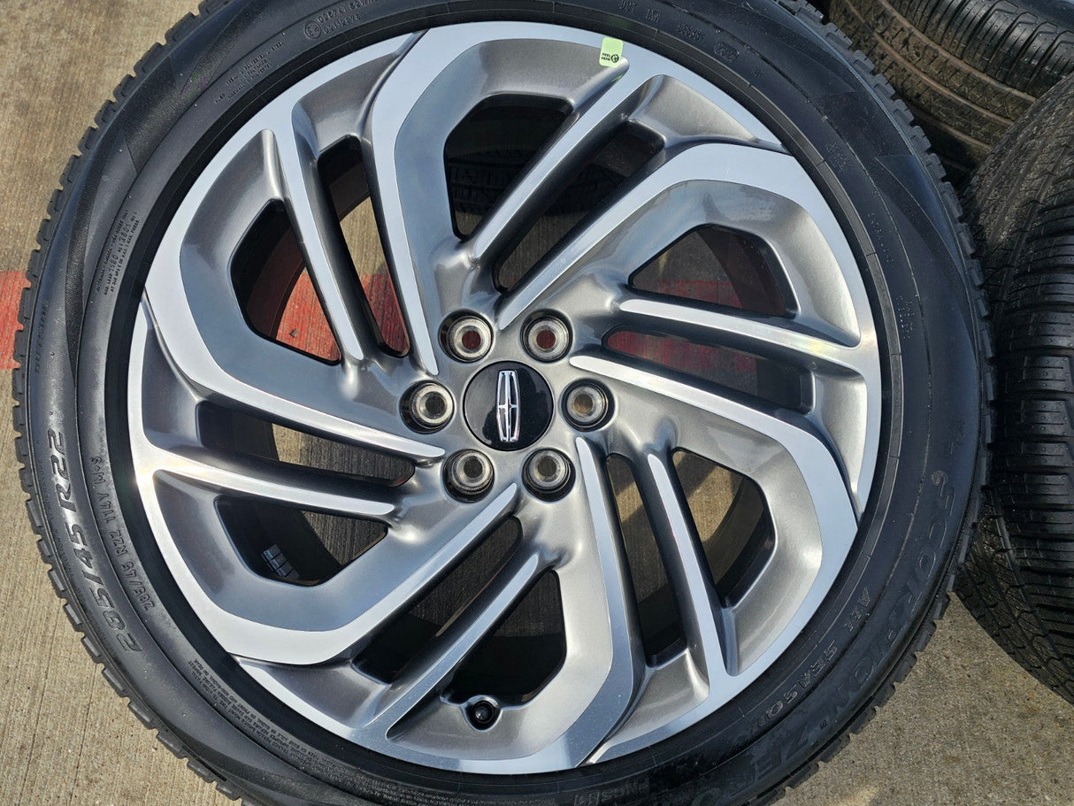 22" Lincoln Navigator OEM 94225 rims wheels BLACK LABEL 2025 2026 PIRELLI NEW Texas Truck Tire