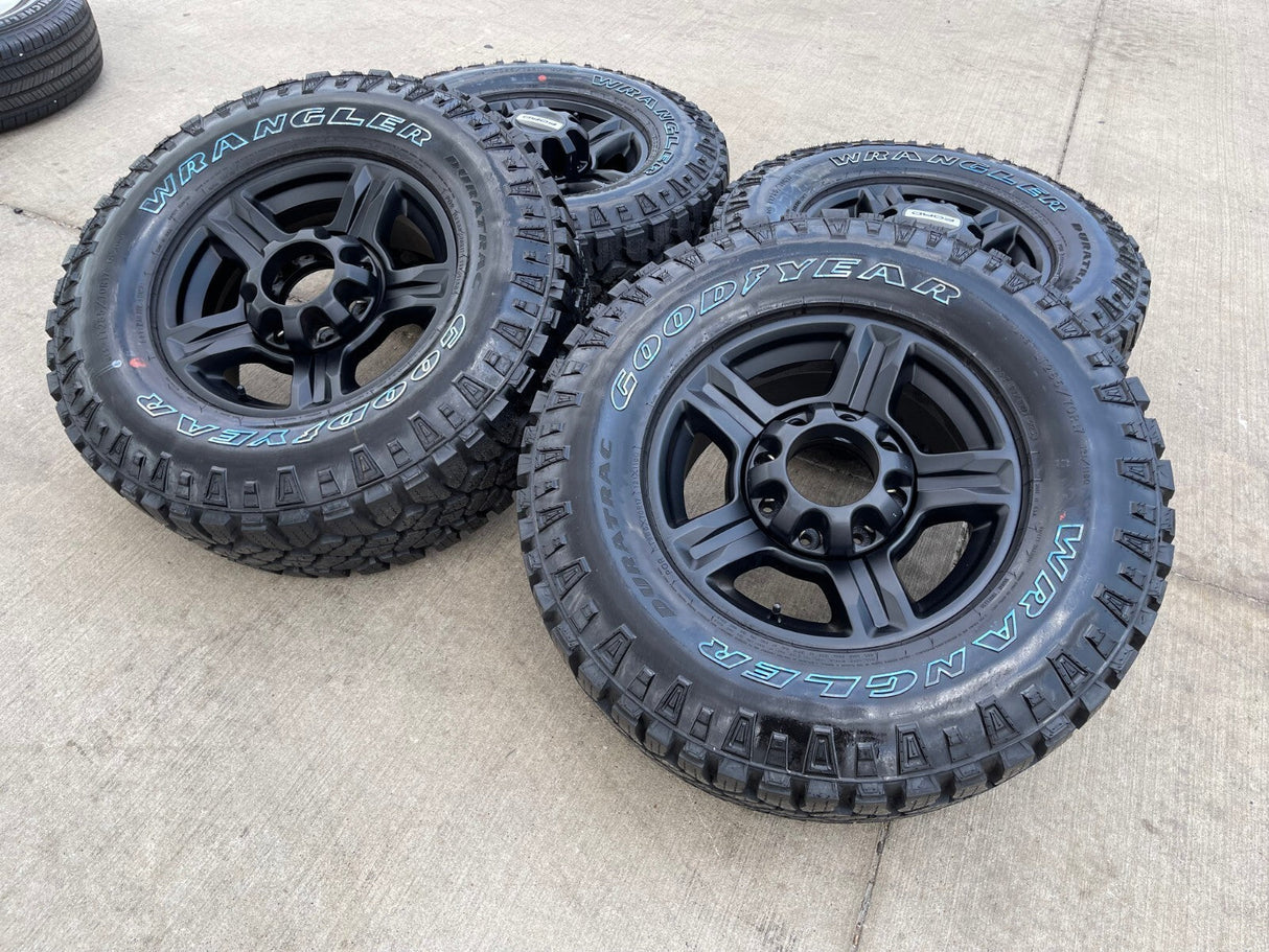 17" Ford F-250 F-350 OEM 10096 TREMOR wheels rims tires DURATRAC A/T NEW Texas Truck Tire
