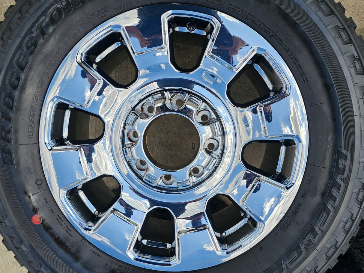 20" Ford F-250 F-350 OEM LARIAT LIMITED 10295 25085 10552 wheels rims CHROME Texas Truck Tire