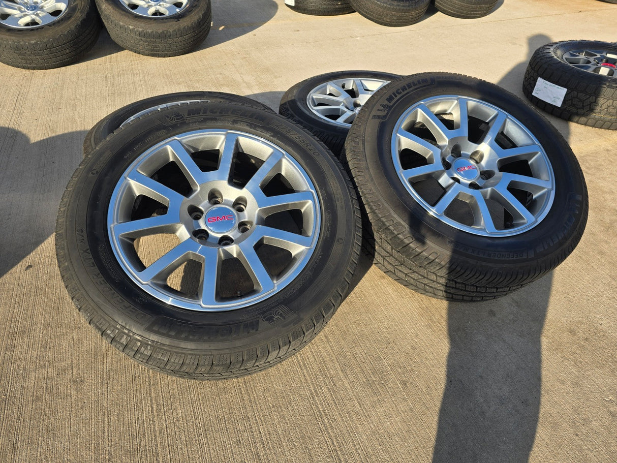 20" GMC Sierra Yukon DENALI OEM wheels rims 5699 5644 MICHELIN DEFENDER LTX M/S2 Texas Truck Tire