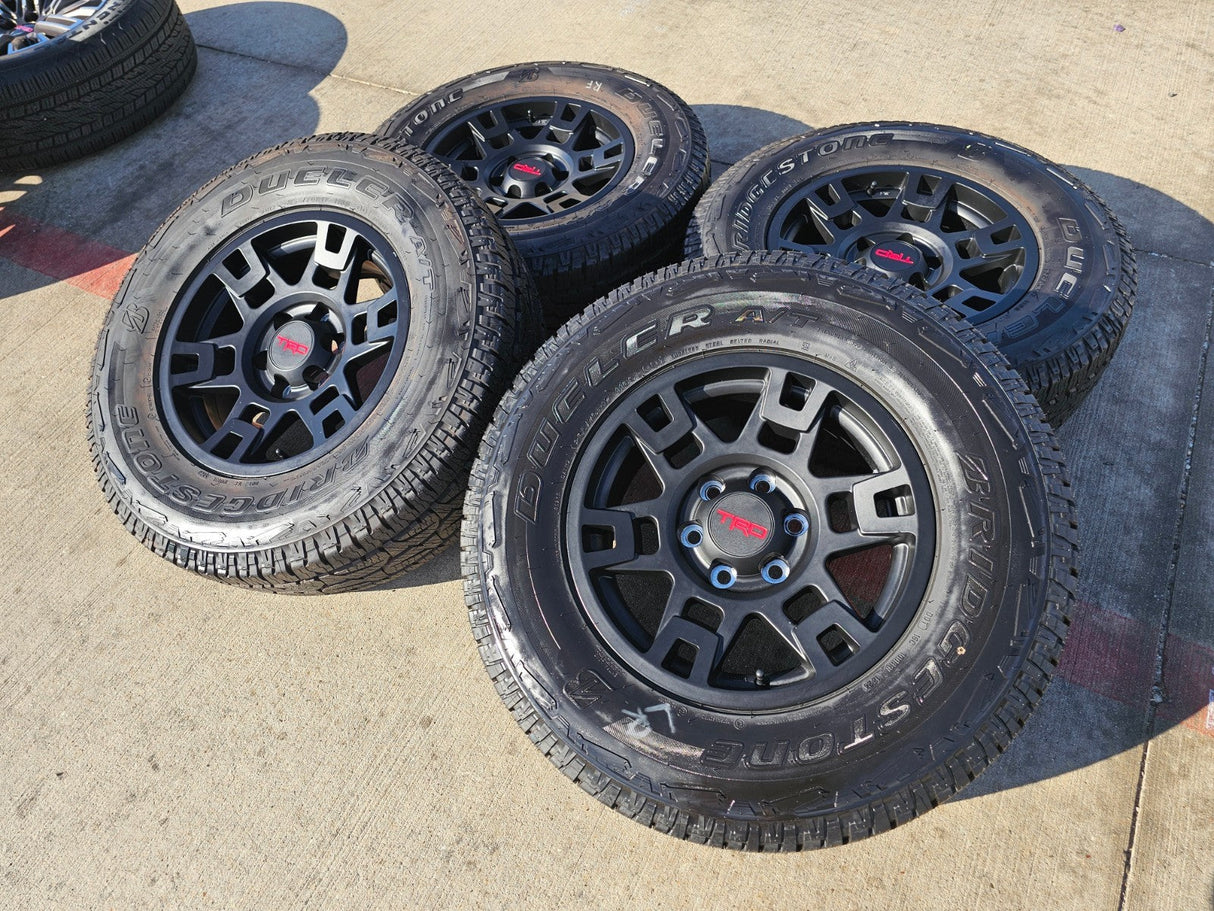 17" Toyota Tacoma 4Runner OEM wheels rims black 75167 TRD FJ DUELER A/T NEW Texas Truck Tire