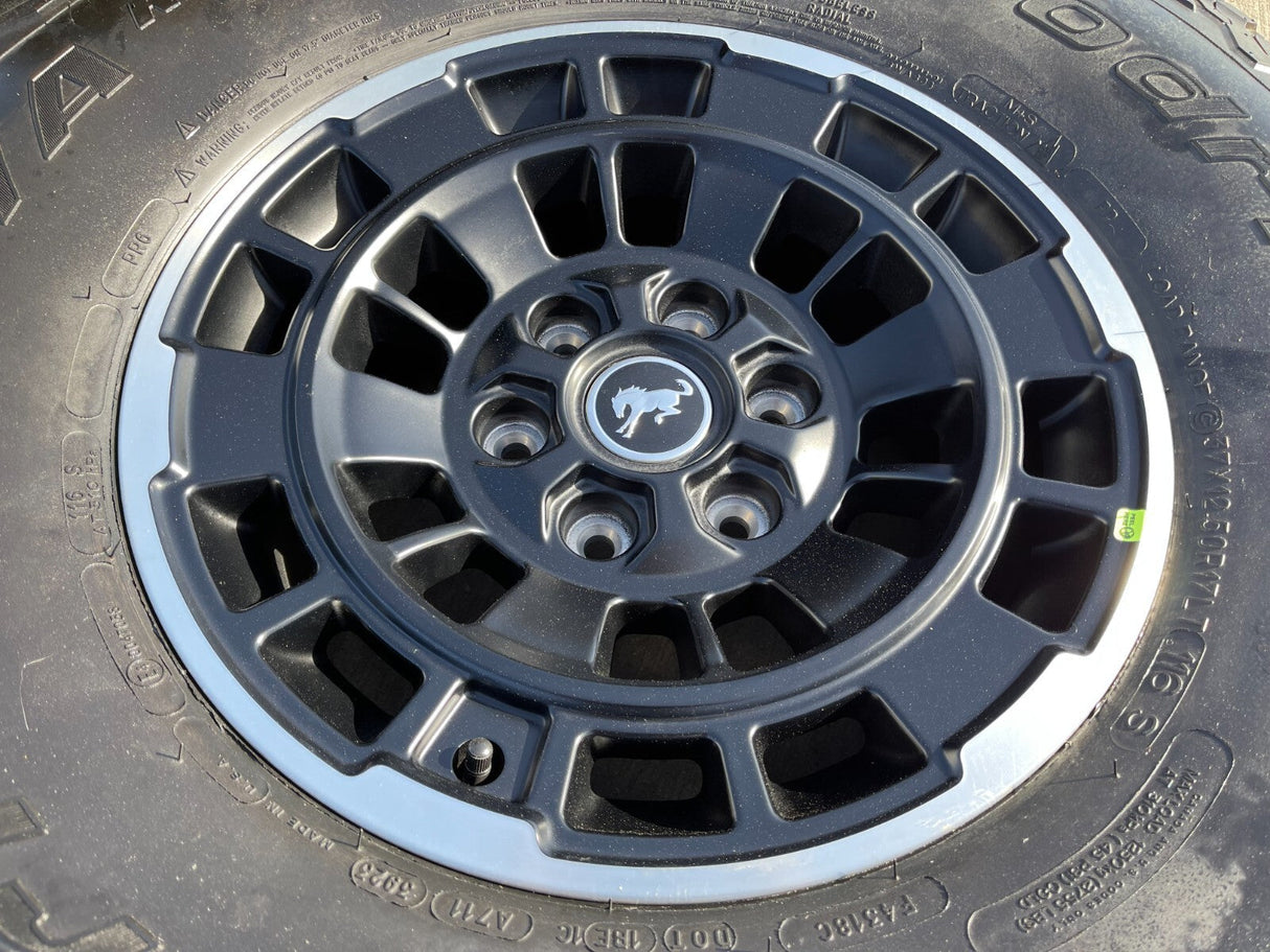 17" Ford Bronco HERITAGE SASQUATCH OEM 22025 wheels rims BFG KO2 A/T 37" NEW Texas Truck Tire