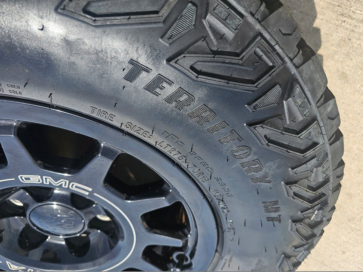 18" AEV SALTA GMC Sierra AT4X Chevy Silverado OEM rims wheels GOODYEAR Texas Truck Tire