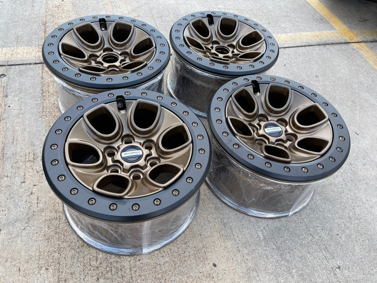 17" Ford F-150 Raptor OEM BEADLOCK rims wheels 10459 95210 BRONZE 2025 2026 NEW Texas Truck Tire
