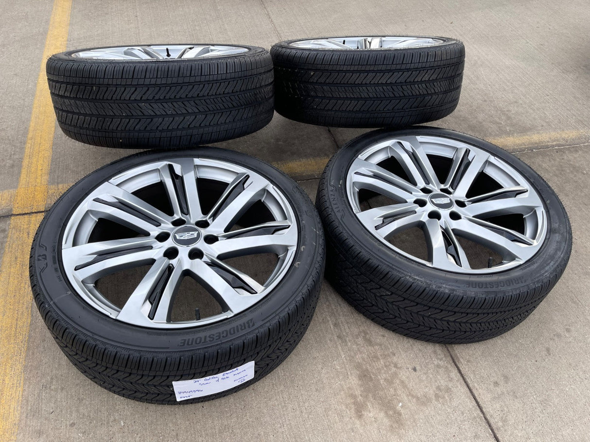 24" Cadillac Escalade V OEM wheels rims 2023 2024 2025 2026 NEW BRIDGESTONE Texas Truck Tire
