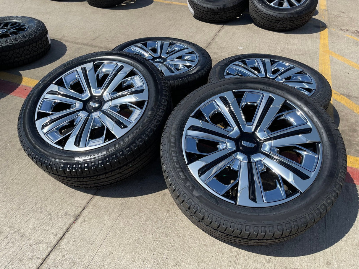24" Cadillac Escalade IQ PLATINUM EV OEM wheels rims 2500 Hummer 2025 2026 NEW Texas Truck Tire