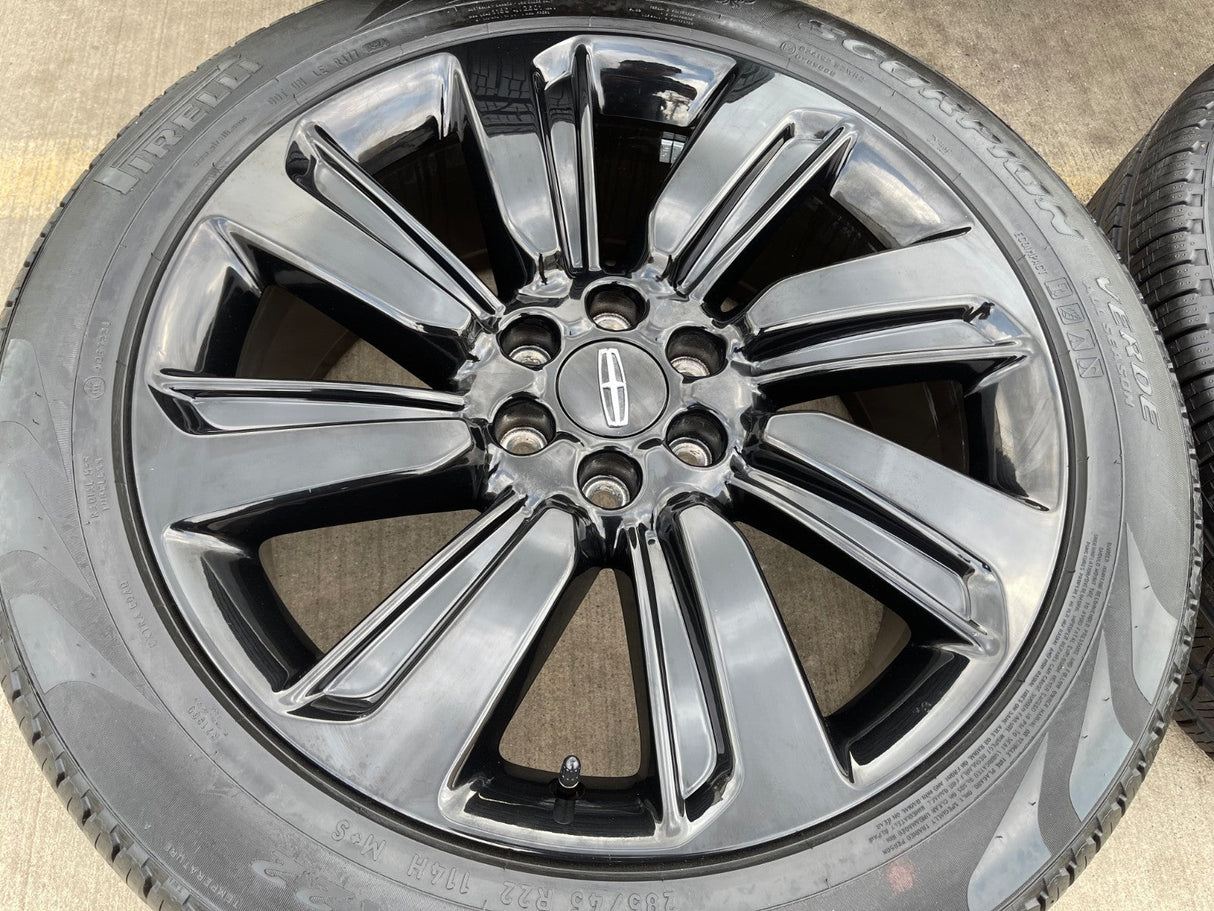 22" Lincoln Navigator OEM rims wheels Black Label 95384 10496 2022 2023 2025 NEW Texas Truck Tire